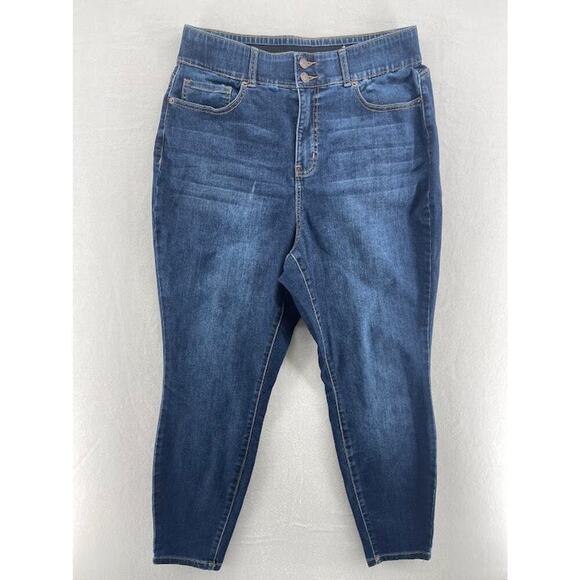 Fashion to Figure Size 18 Women's Denim Jeans Dark Wash High Waist Skinny - Picture 1 of 9